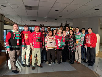 Ugly Sweater Group Photo
